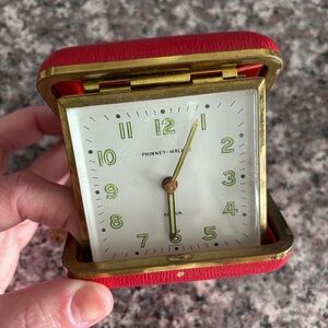Vintage Antique Travel Alarm Clock Phinney-Walker Germany